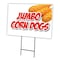 Signmission Jumbo Corn Dogs Yard Sign & Stake outdoor plastic coroplast window, C-1824 Jumbo Corn Dogs C-1824 Jumbo Corn Dogs - alternate 1